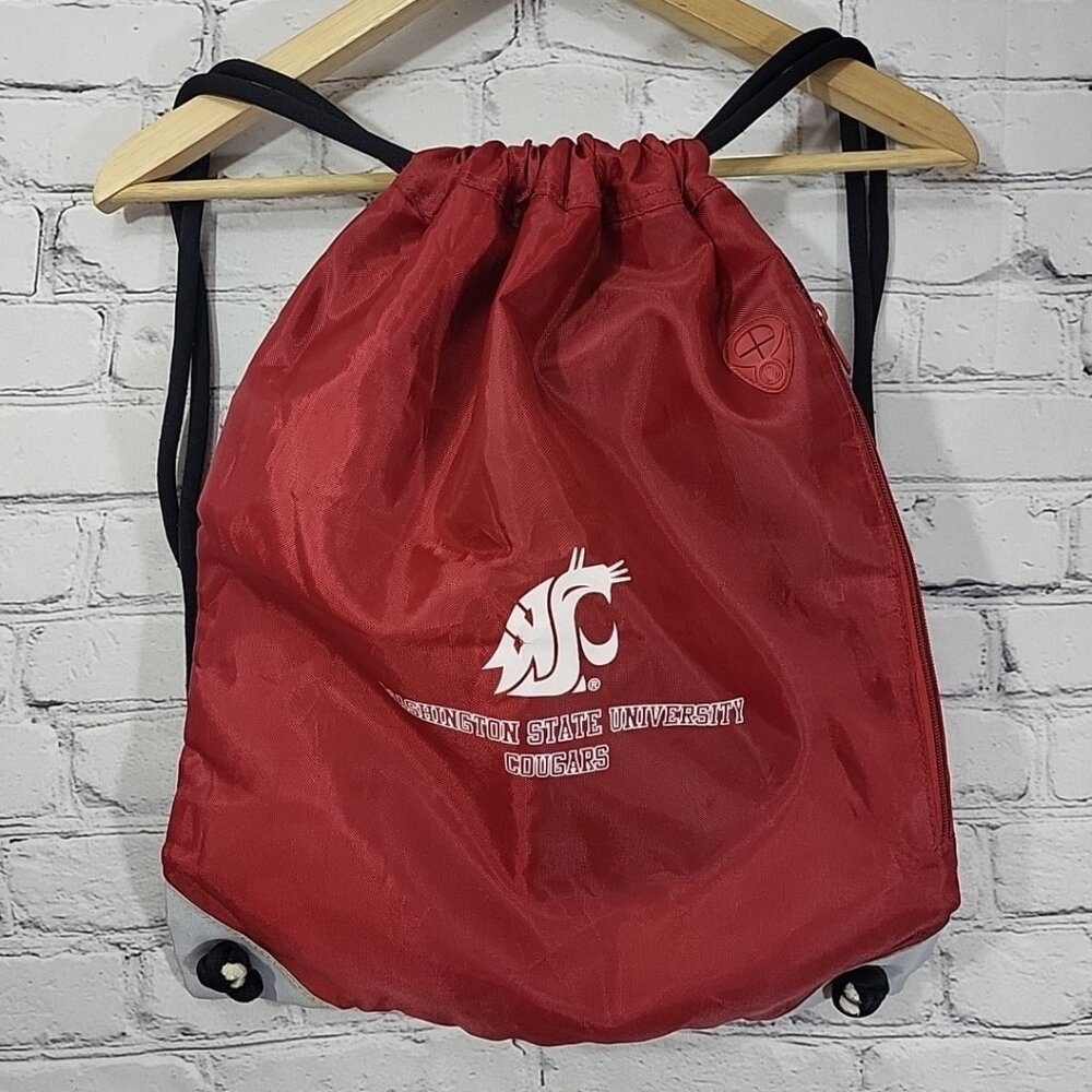 Washington State University Cougars String Bag Athletic Backpack Vtg Mighty Mac